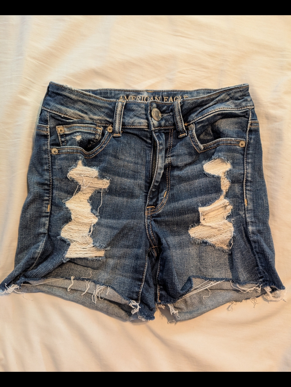 American Eagle Outfitters Dark Blue High Rise Shorties Sz 2 Women's